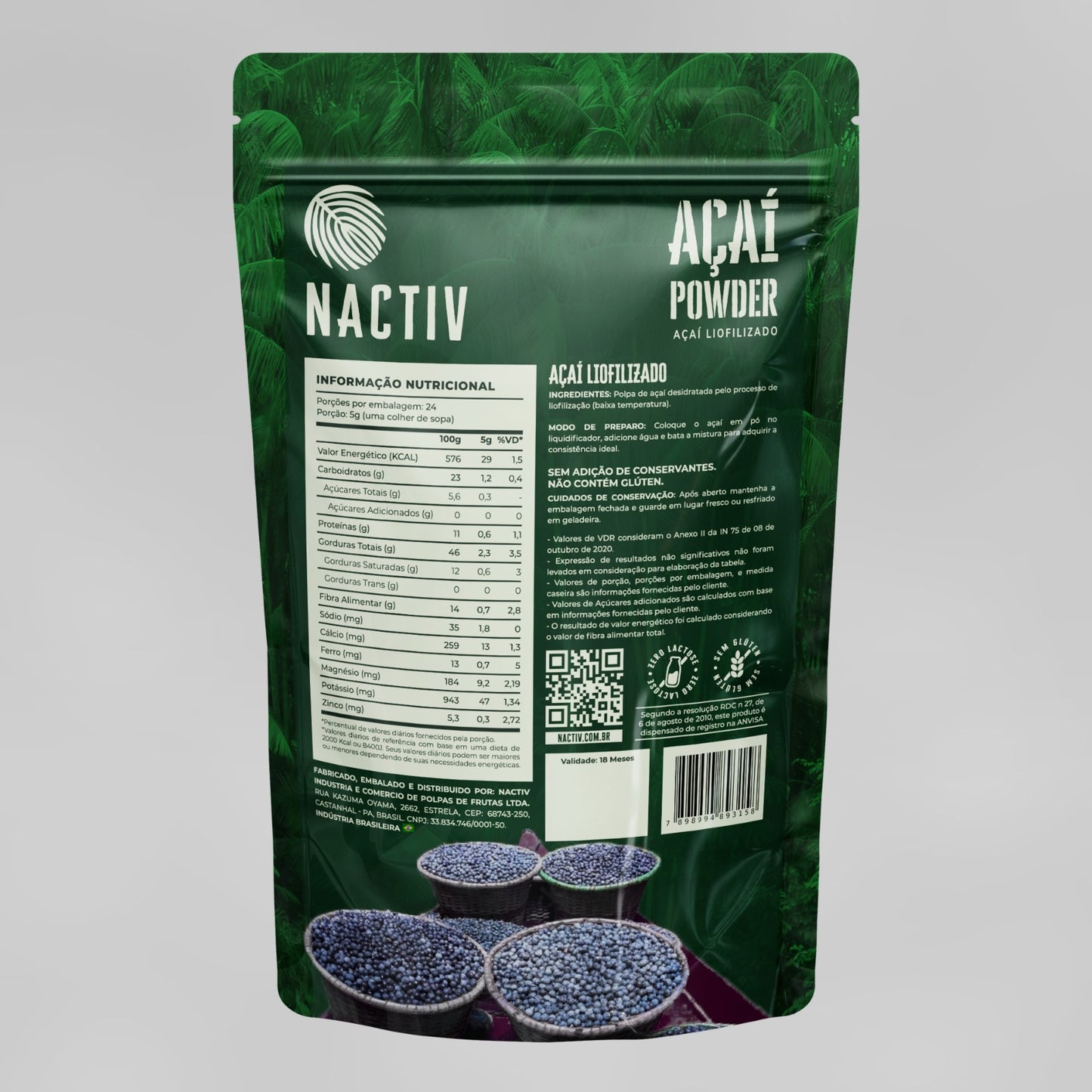 Nactiv - Açaí Puro - 120g